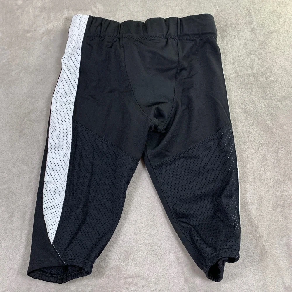 Nike Football Pants Youth Large Black White Mesh Integrated Belt DV3976-012